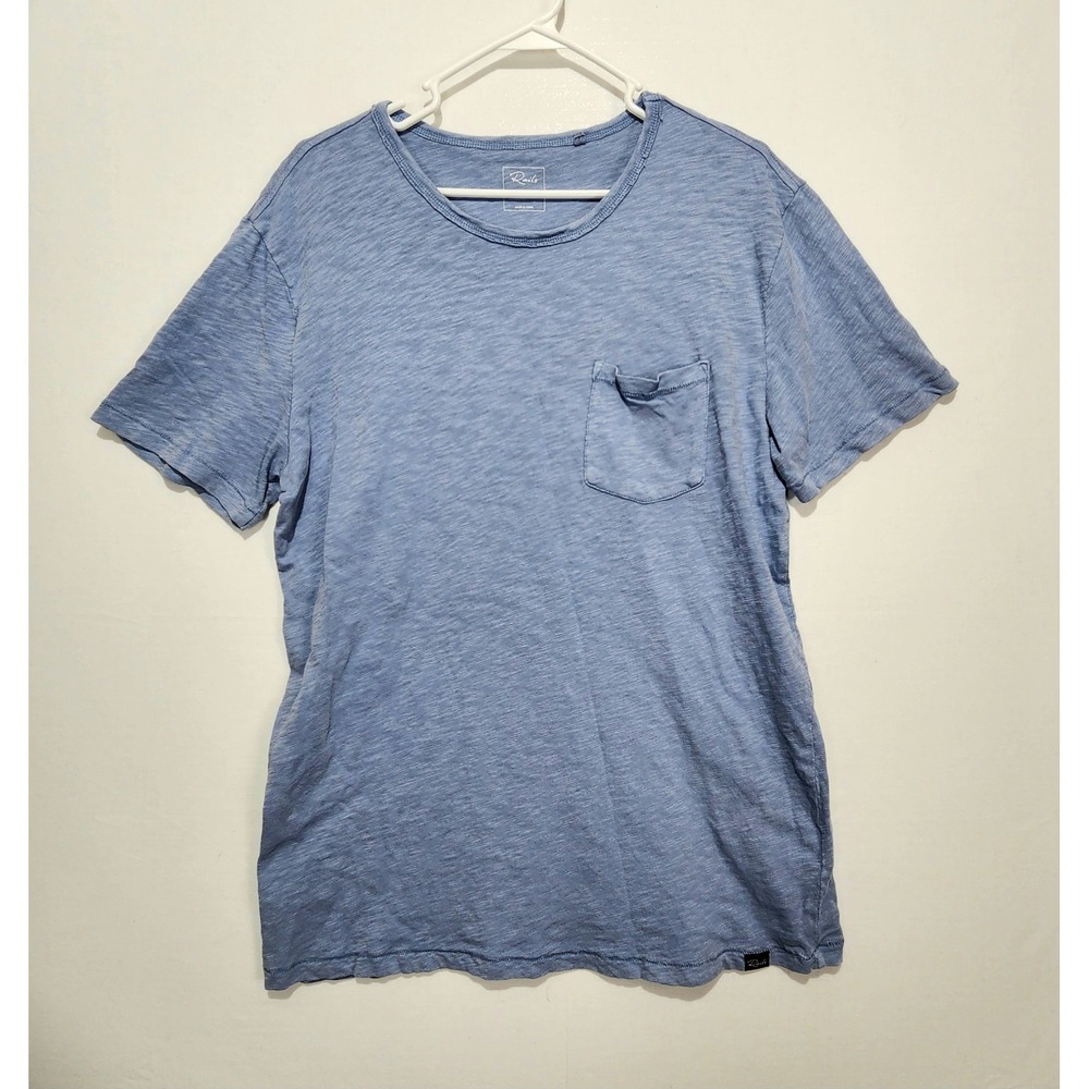 Rails Men's 100% Cotton Short Sleeve Casual Shirt Blue Size L